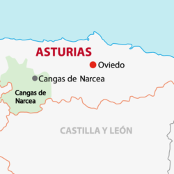 Asturien Weinbaugebiet Karte, Spanien - Vino Culinario