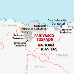 Karte Weinbaugebiet Baskenland, Spanien - Vino Culinario