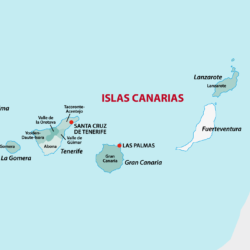 Weinbau kanarische Inseln, Spanien, Landkarte - Vino Culinario