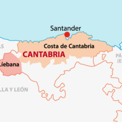Karte Weinbaugebiete Kantabrien, Spanien - Vino Culinario