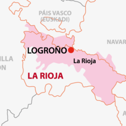 Karte Weinanbaugebiet La Rioja, Spanien - Vino Culinario