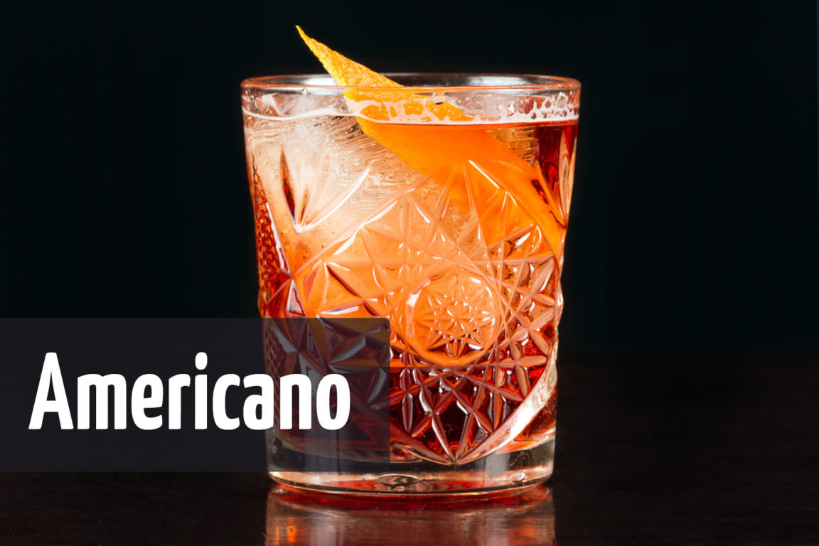 Americano Cocktail roter Wermut Cinzano - Vino Culinario