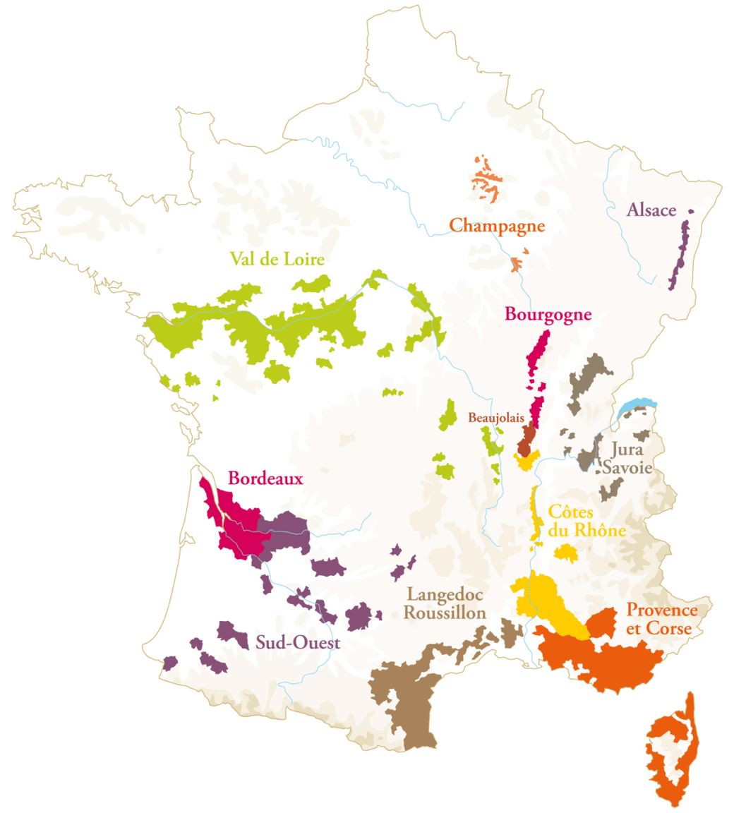 Frankreich Weinanbaugebiete & Weinregionen ️