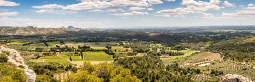 Mediterran geprägte Landschaft bei Les Baux de Provence - Vino Culinario